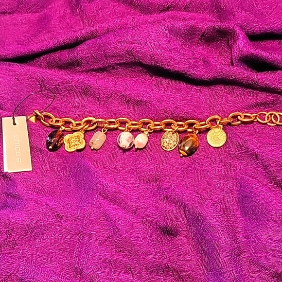 Chico's Gold Charm Bracelet - Picture 2 of 5
